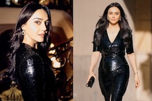 Preity Zinta Lights Up Paris In Sequin-Embellished Black Dress